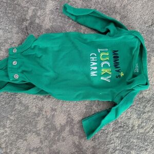 Carter's Green Baby Onesie with Colorful Print